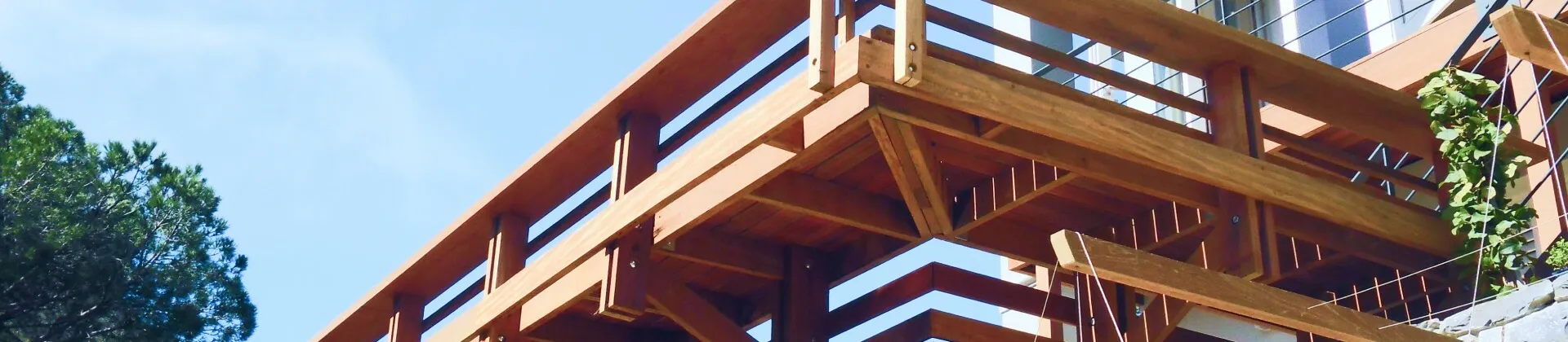 Suspended timber deck built by TeamGreen Projects